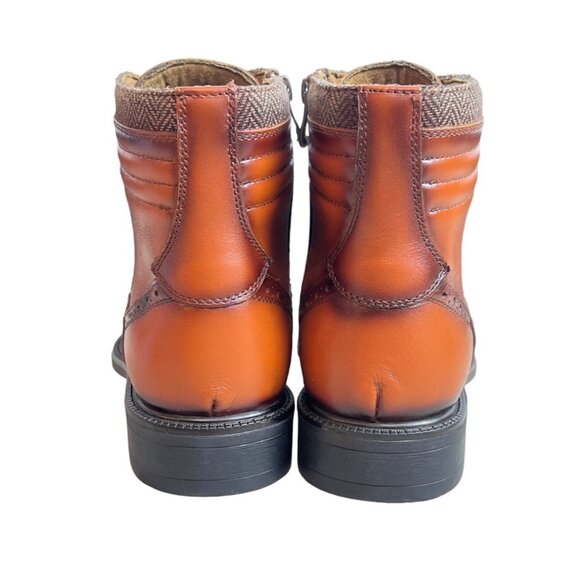 Arkbird Men's Tan Brown Leather Low Calf Oxford Boots Sz 8 - Picture 5 of 11